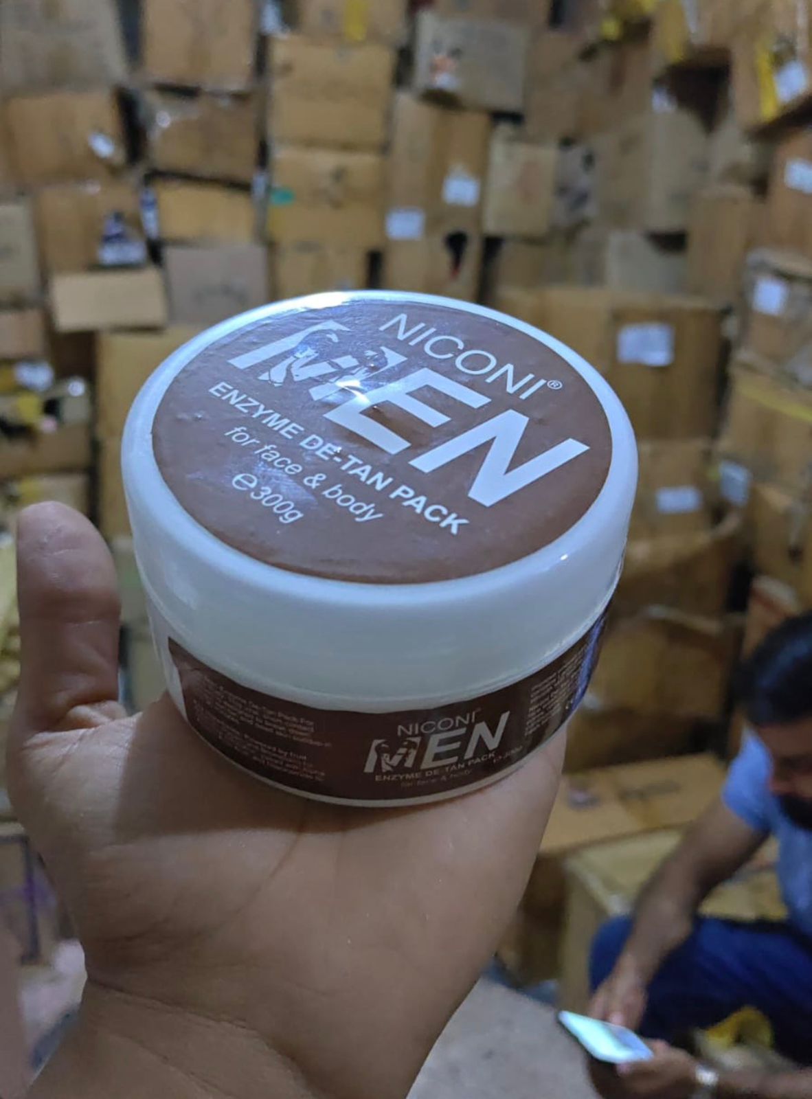 Niconi Men Enzyme De-Tan Pack For Face & Body (300g)